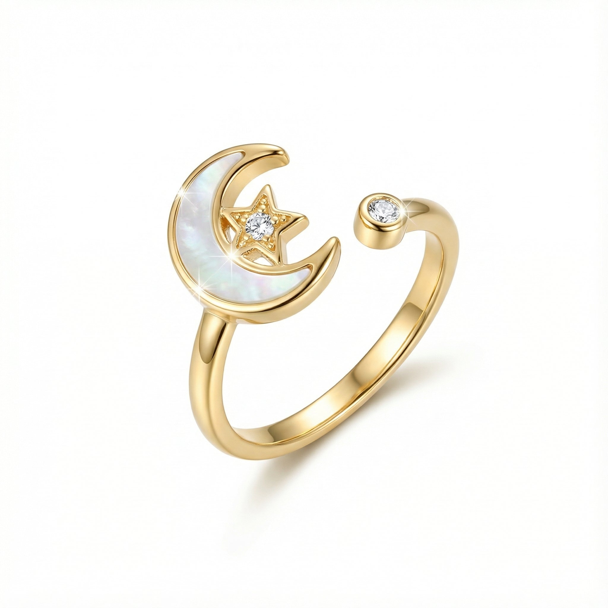 Korean Celestial Crescent Bypass Ring : YUFSRG213