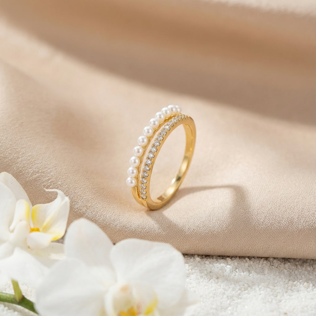 Korean Elysian Double Row Ring : YUFSRG215