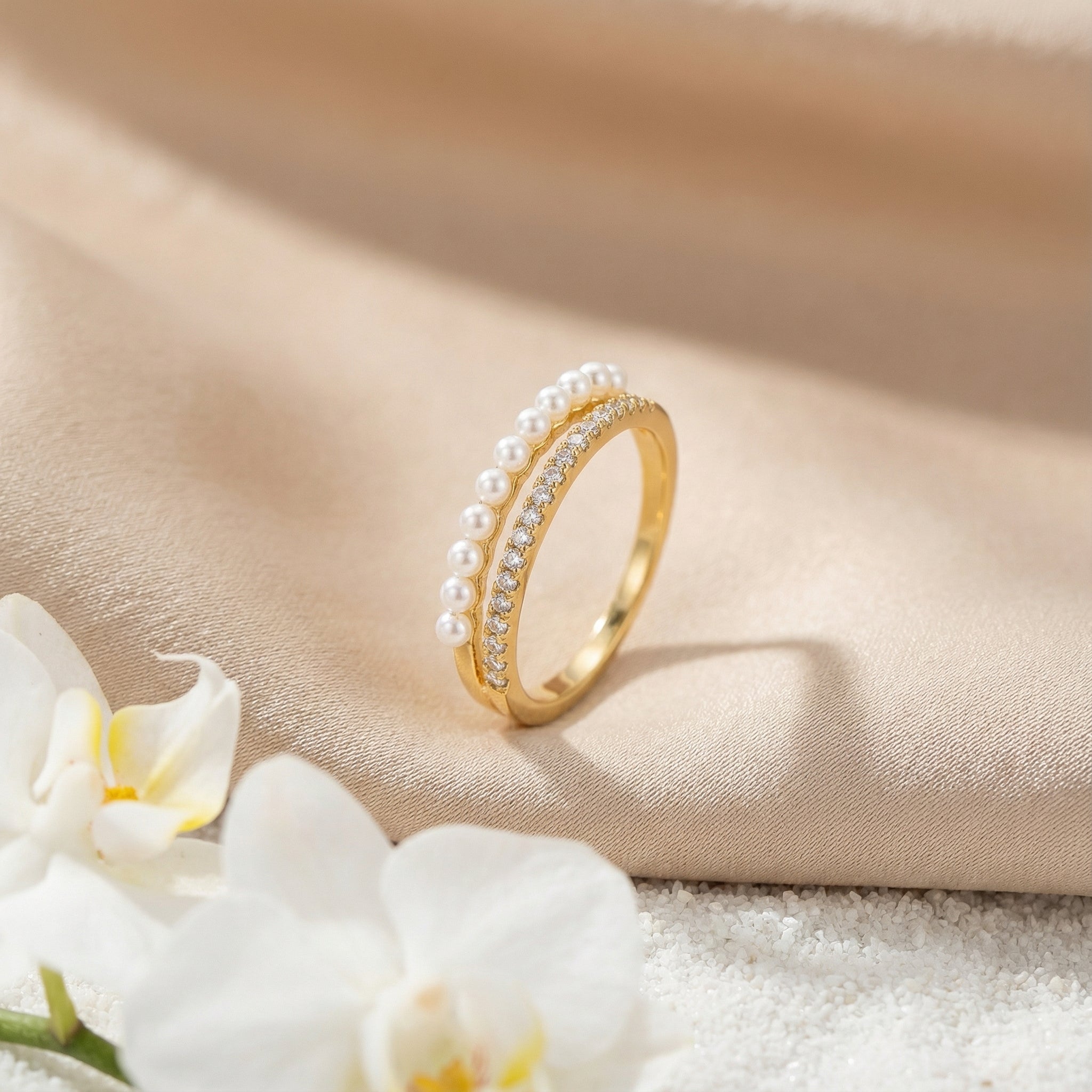 Korean Elysian Double Row Ring : YUFSRG215