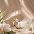 Korean Celestial Moonlight Pearl & Star Necklace : YUFSNL221