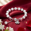 Korean Pavé Clover Charm Bracelet : YUFSBR216