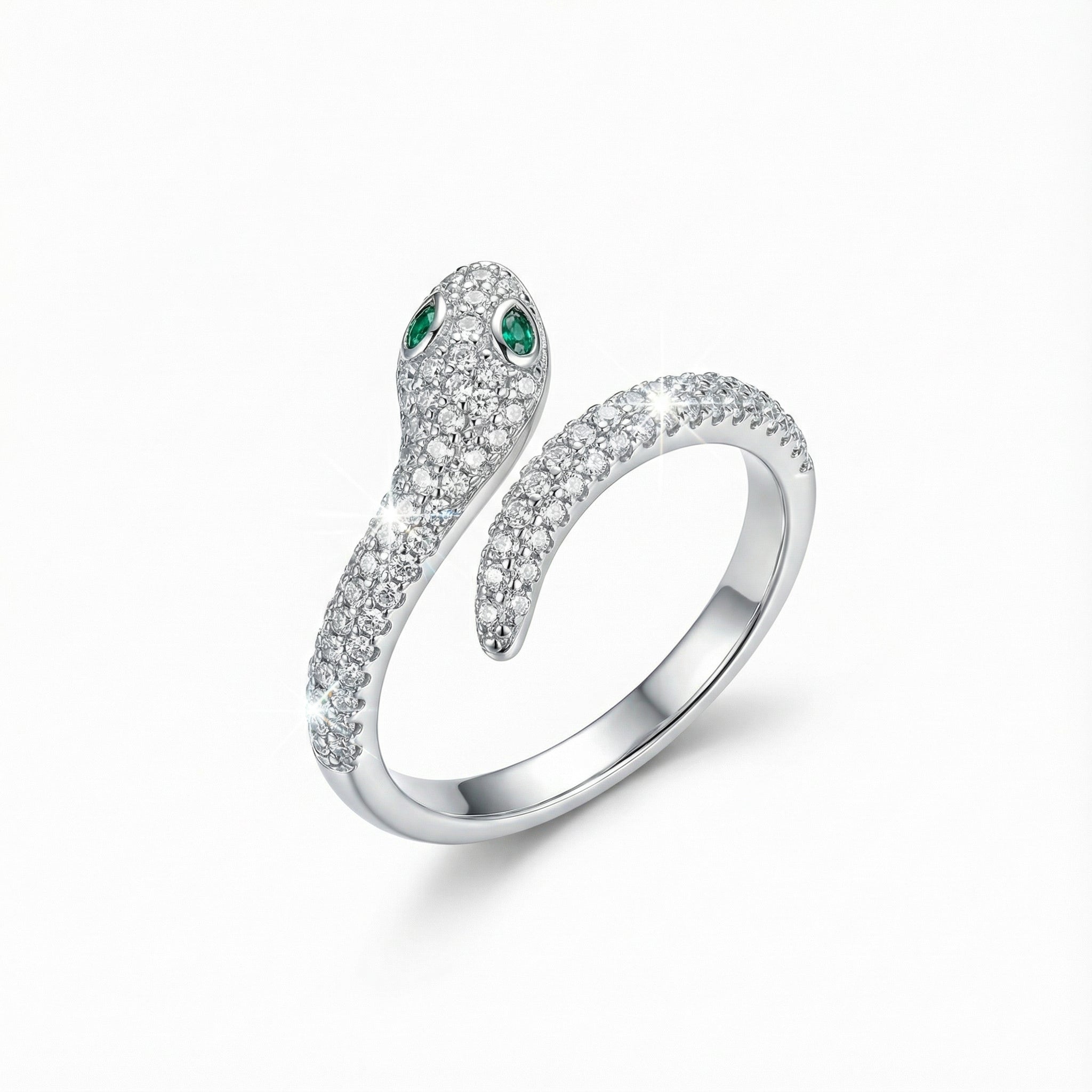 Korean SerpentâS Gaze Pavã© Wrap Ring : YUFSRG205