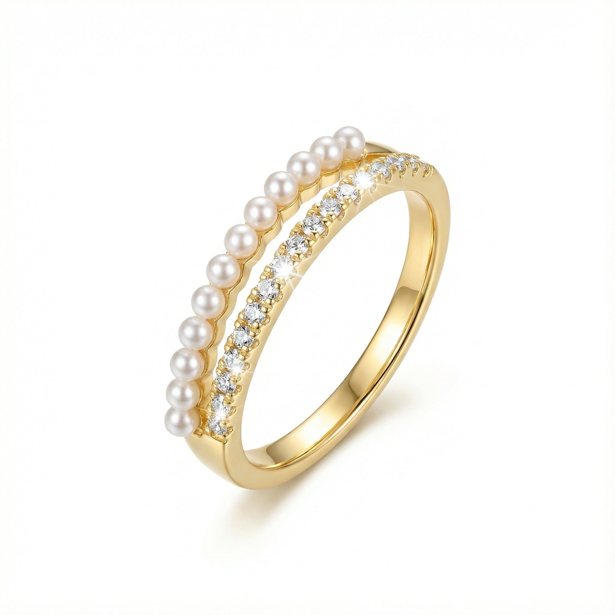 Korean Elysian Double Row Ring : YUFSRG215
