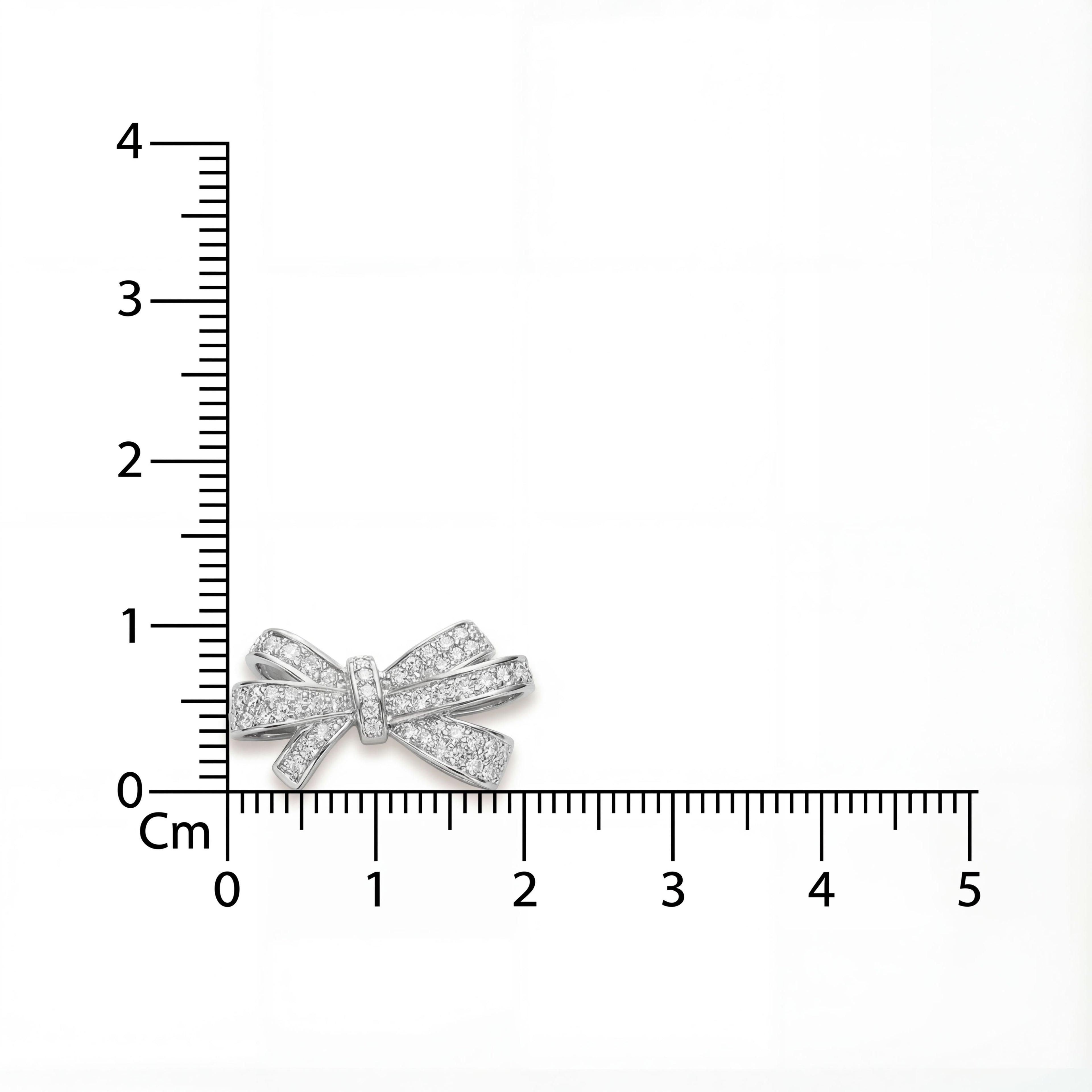 Korean Radiant Pave Bow Pearl Necklace : YUFSNL247