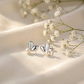 Korean  Silver Duo Heart Studs : YUFSER218