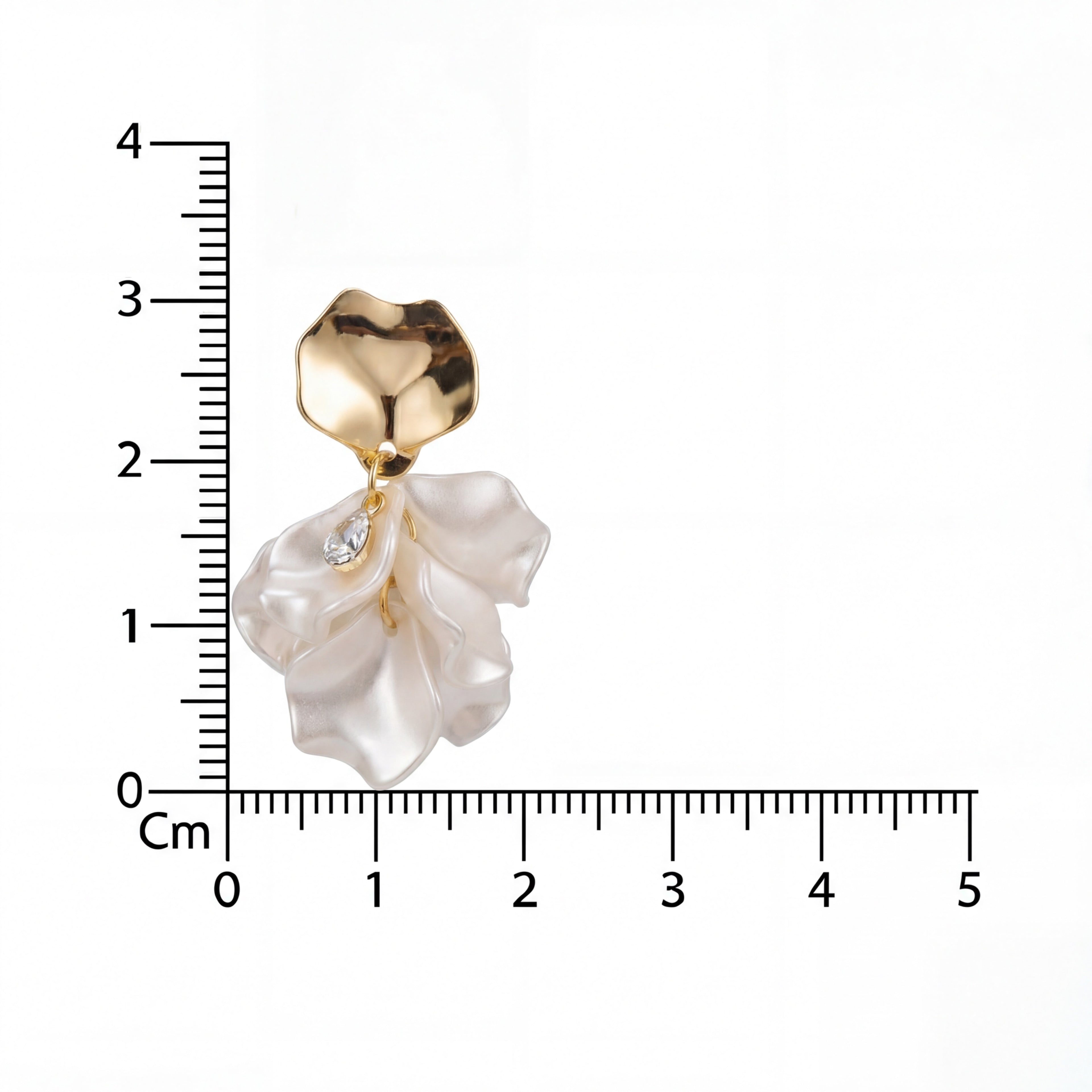Korean Ethereal Cascading Petal Drop Earrings : YUFSER244