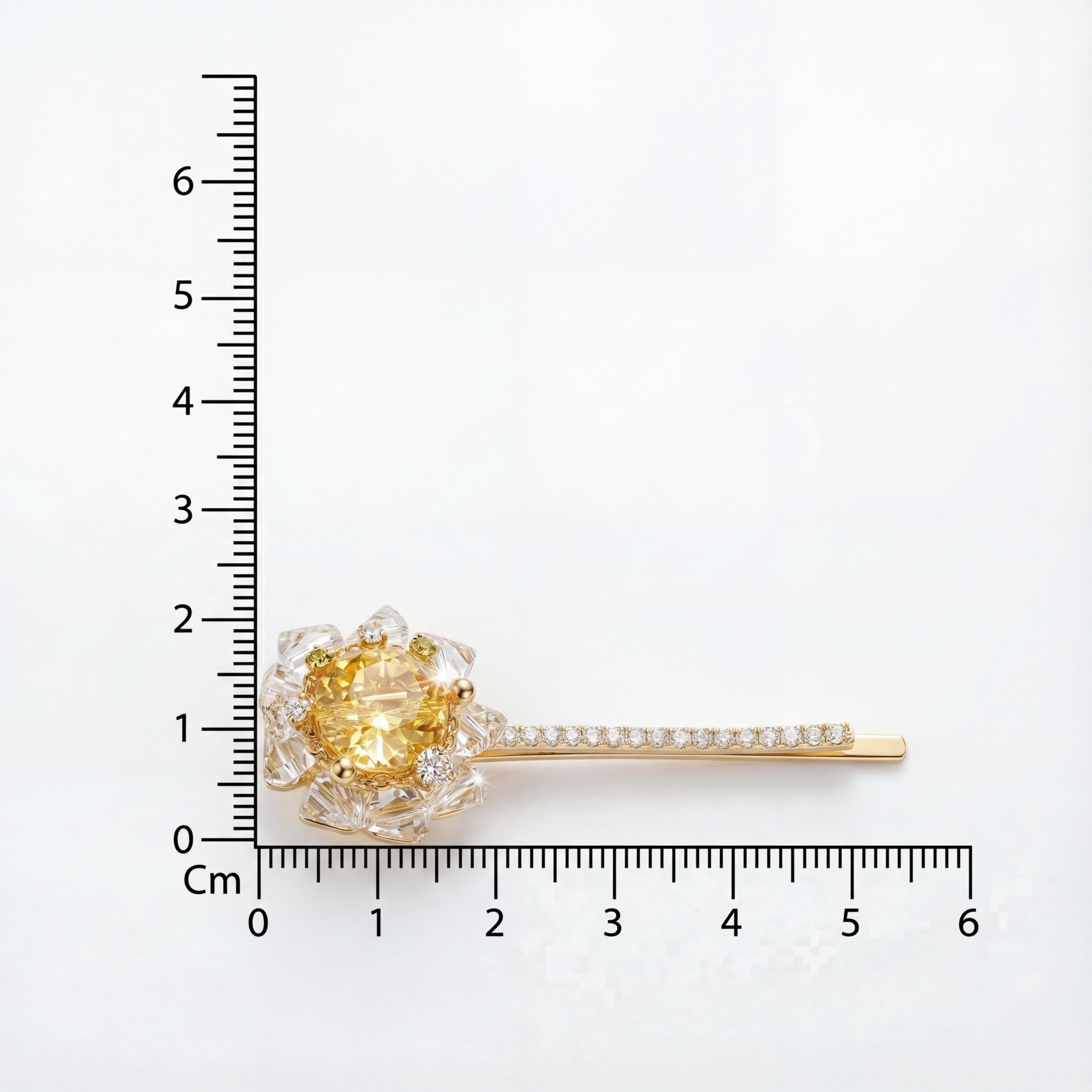 Korean Amber Crystal Bobby Pin : YUFSHR211