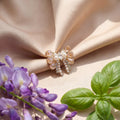Korean Gilded Champagne Bow & Pearl Brooch : YUFSBH005