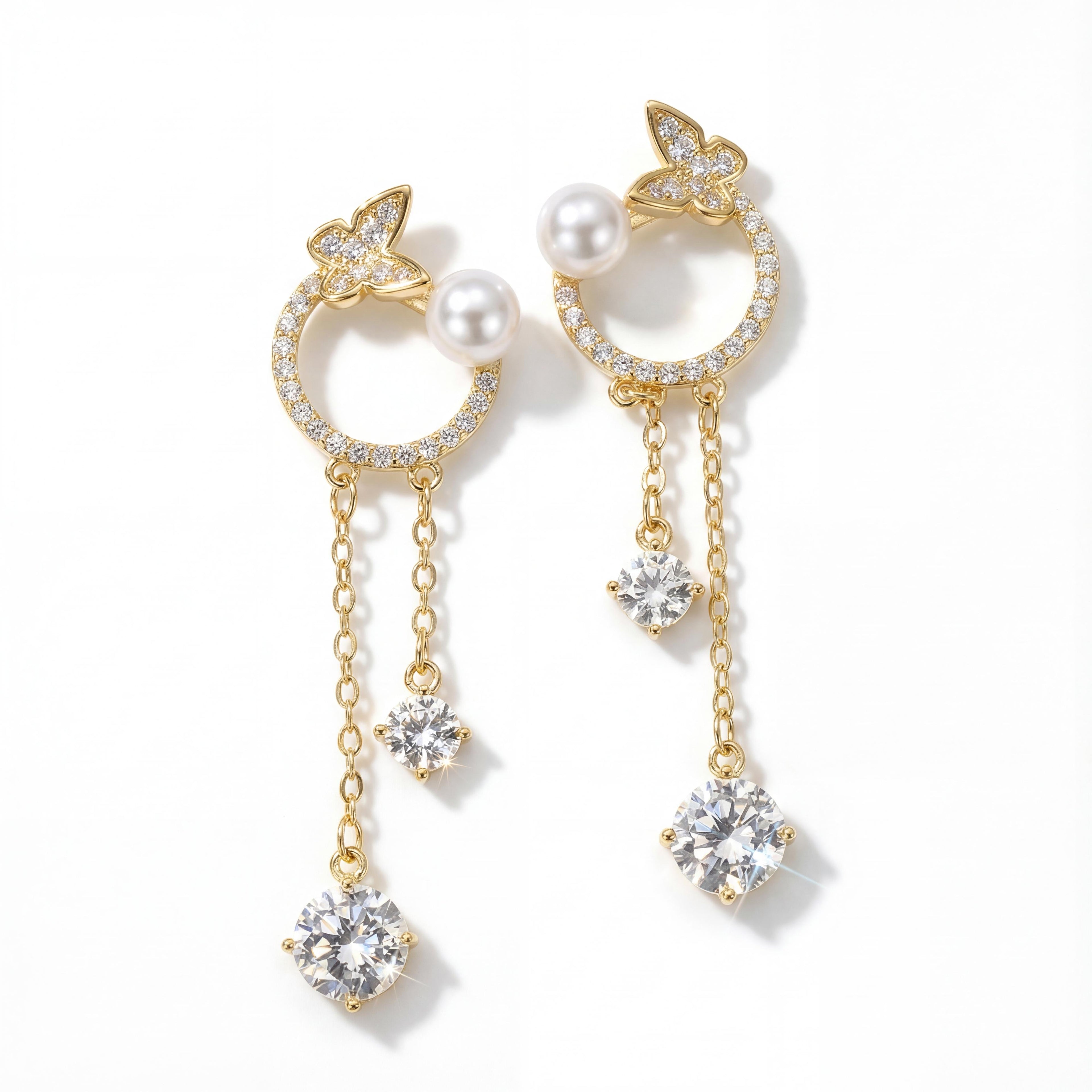 Korean Butterfly Garden Halo Drops : YUFSER217