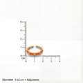 Korean Ivory Enamel & Gold Bamboo Wrap Ring : YUFSRG005-OG