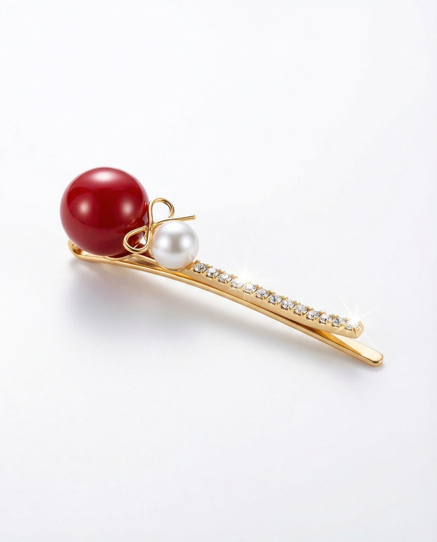 Korean Crimson Peral Bobby Pin : YUFSHR205