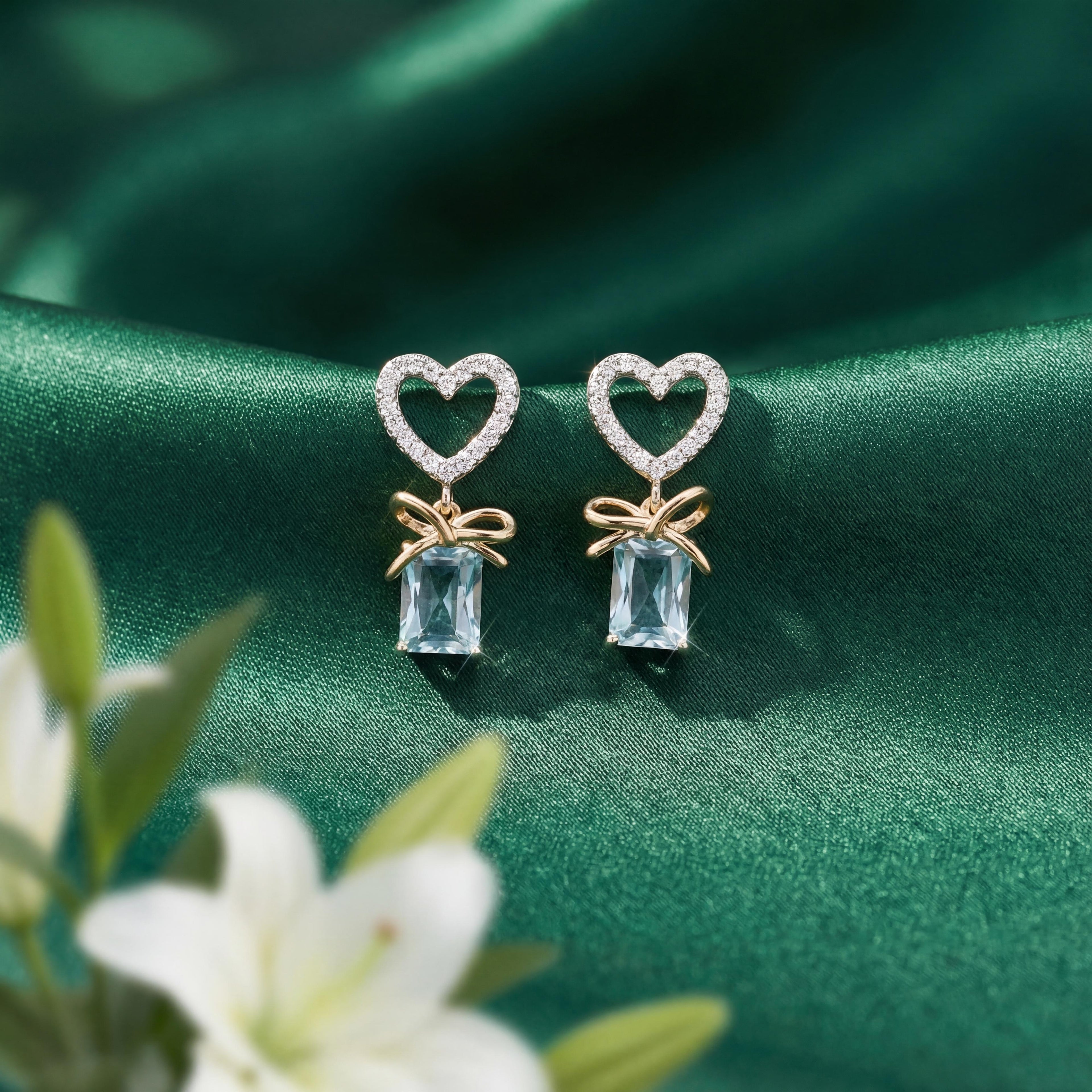 Korean Cinderella Bow Drops : YUFSER243