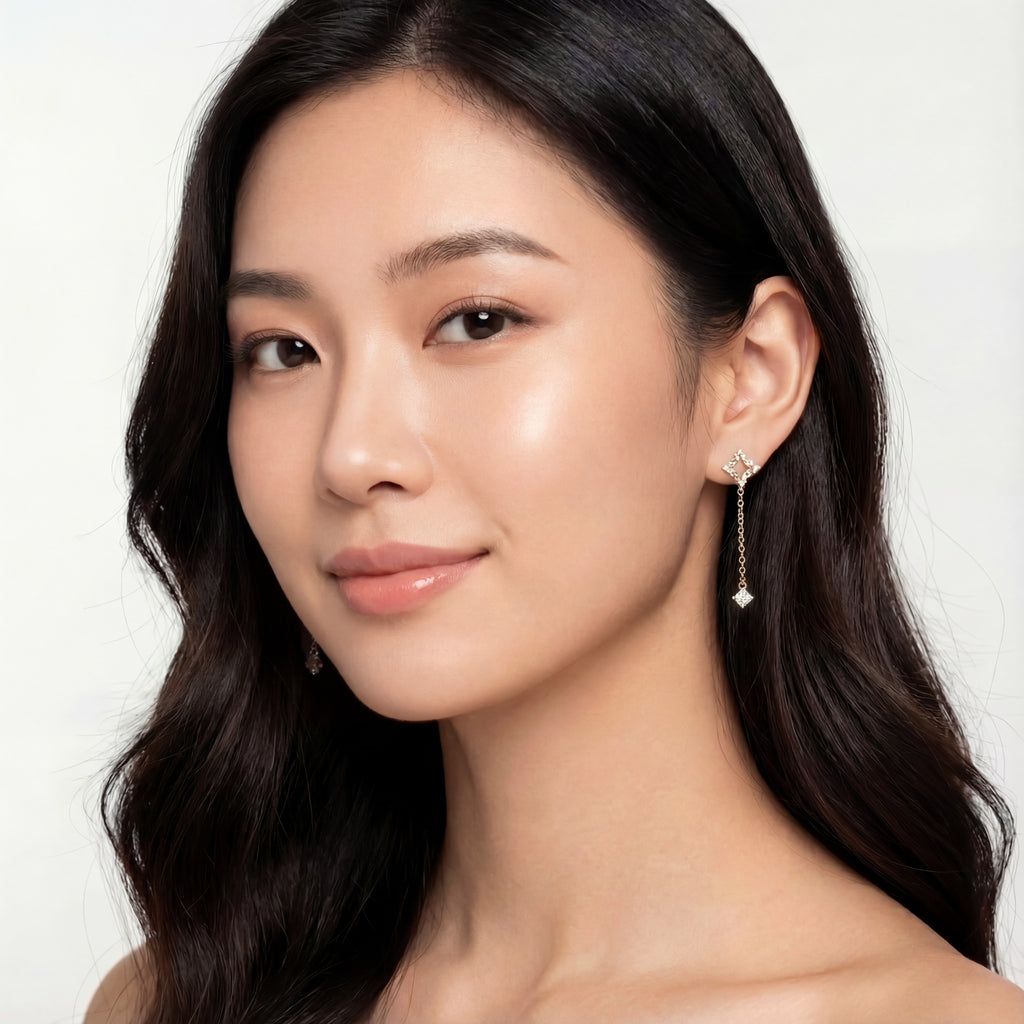 Chic Frame Drop Earrings.