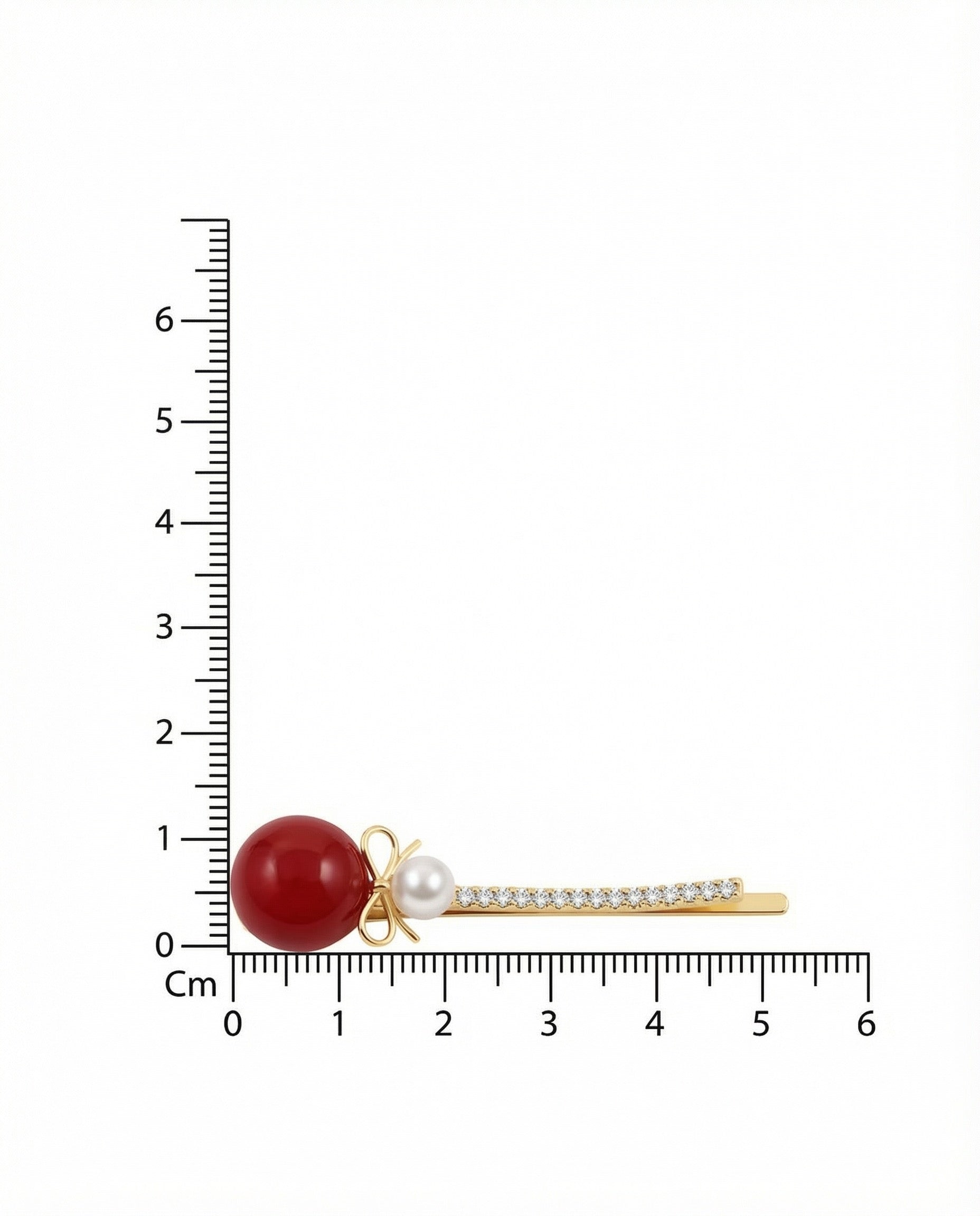 Korean Crimson Peral Bobby Pin : YUFSHR205