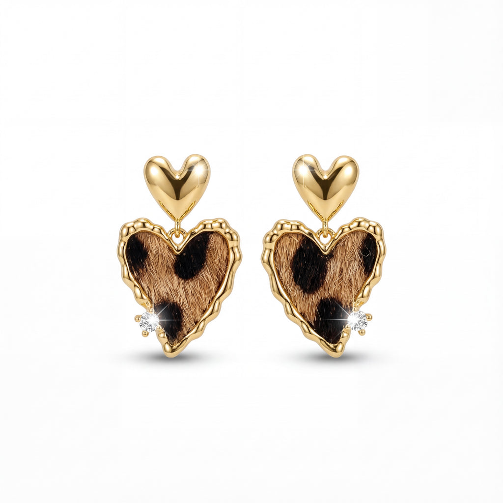 Korean Wild Romance Leopard Print  Dangle Earrings : YUFSER257