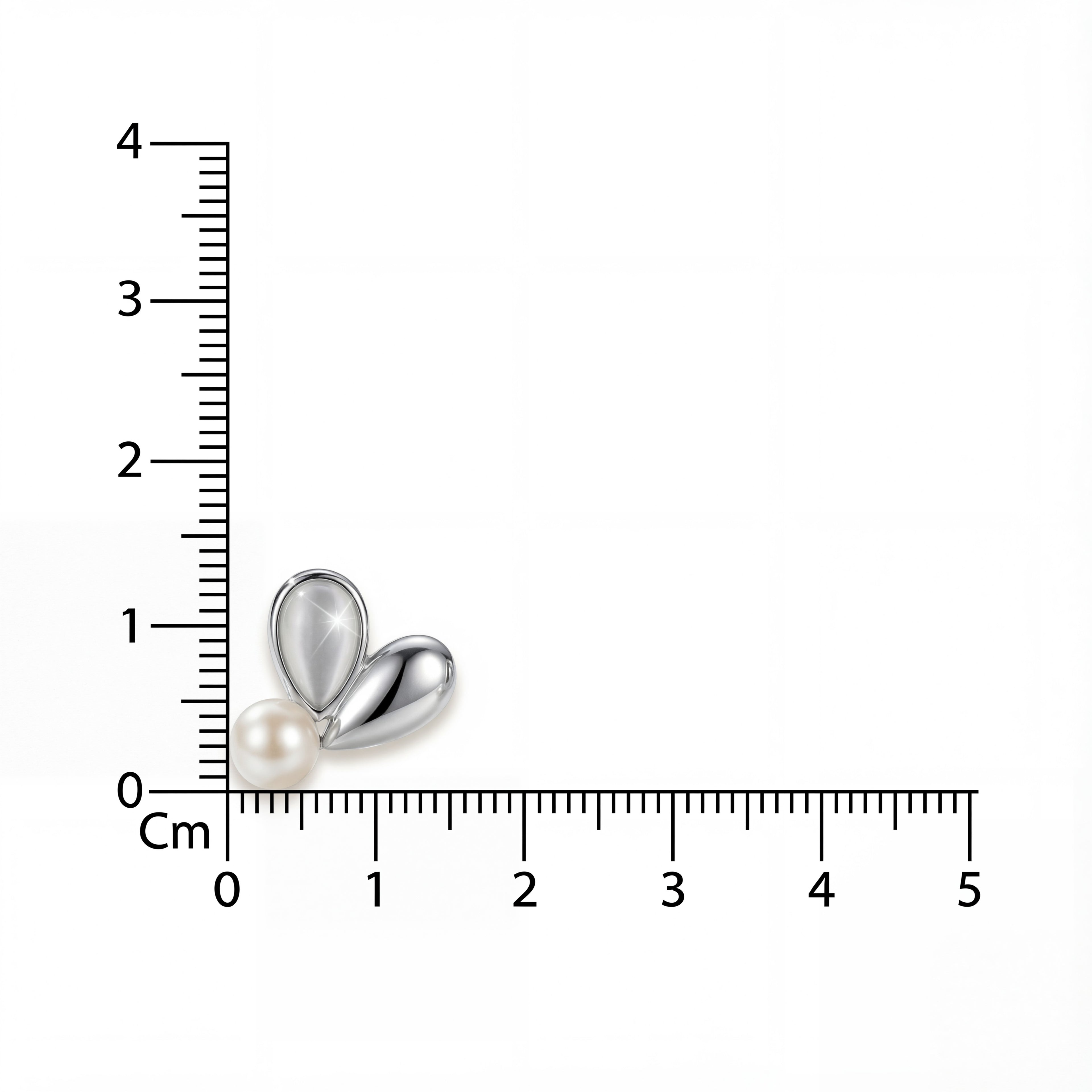 Korean  Silver Duo Heart Studs