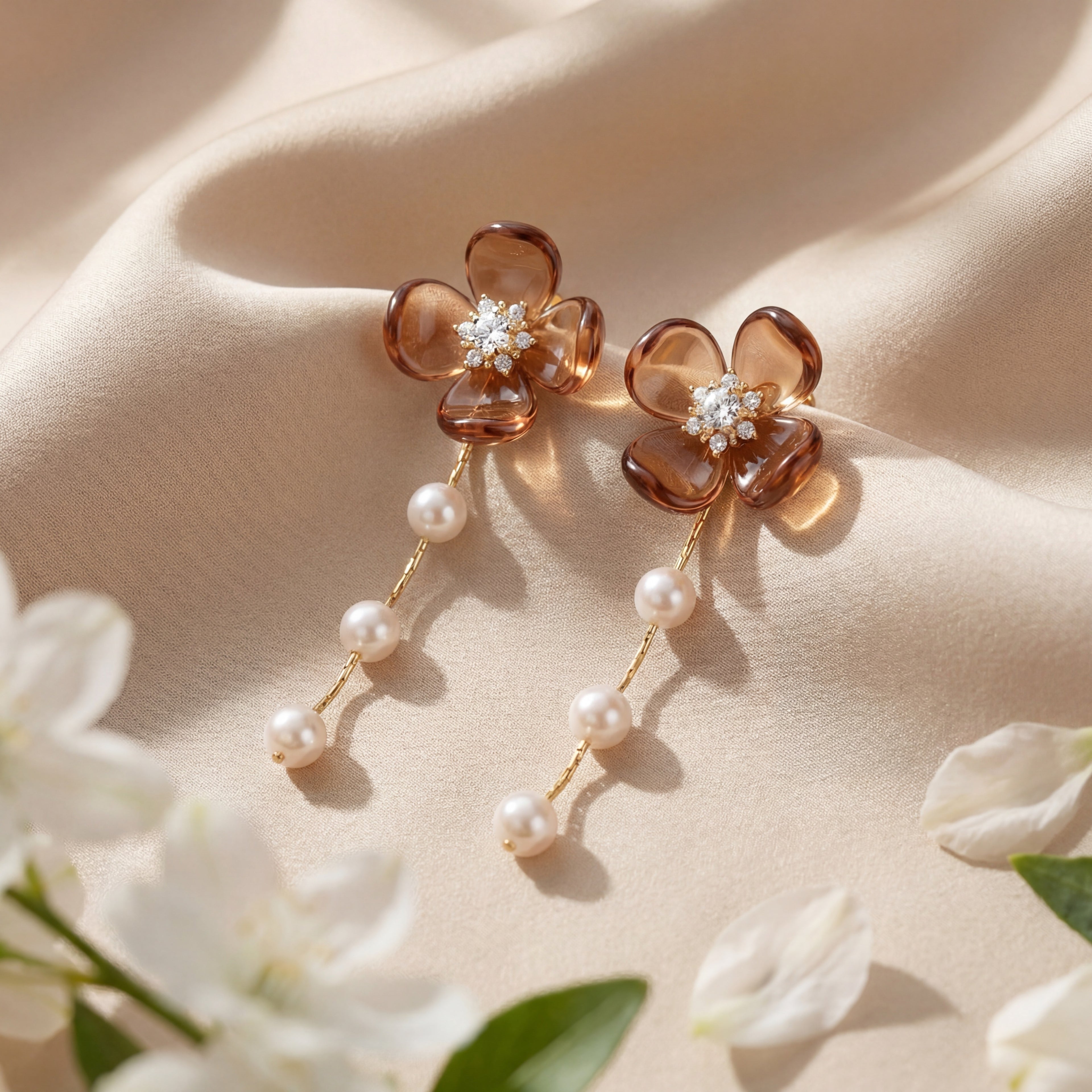 Korean Crimson Floral Drops : YUFSER262