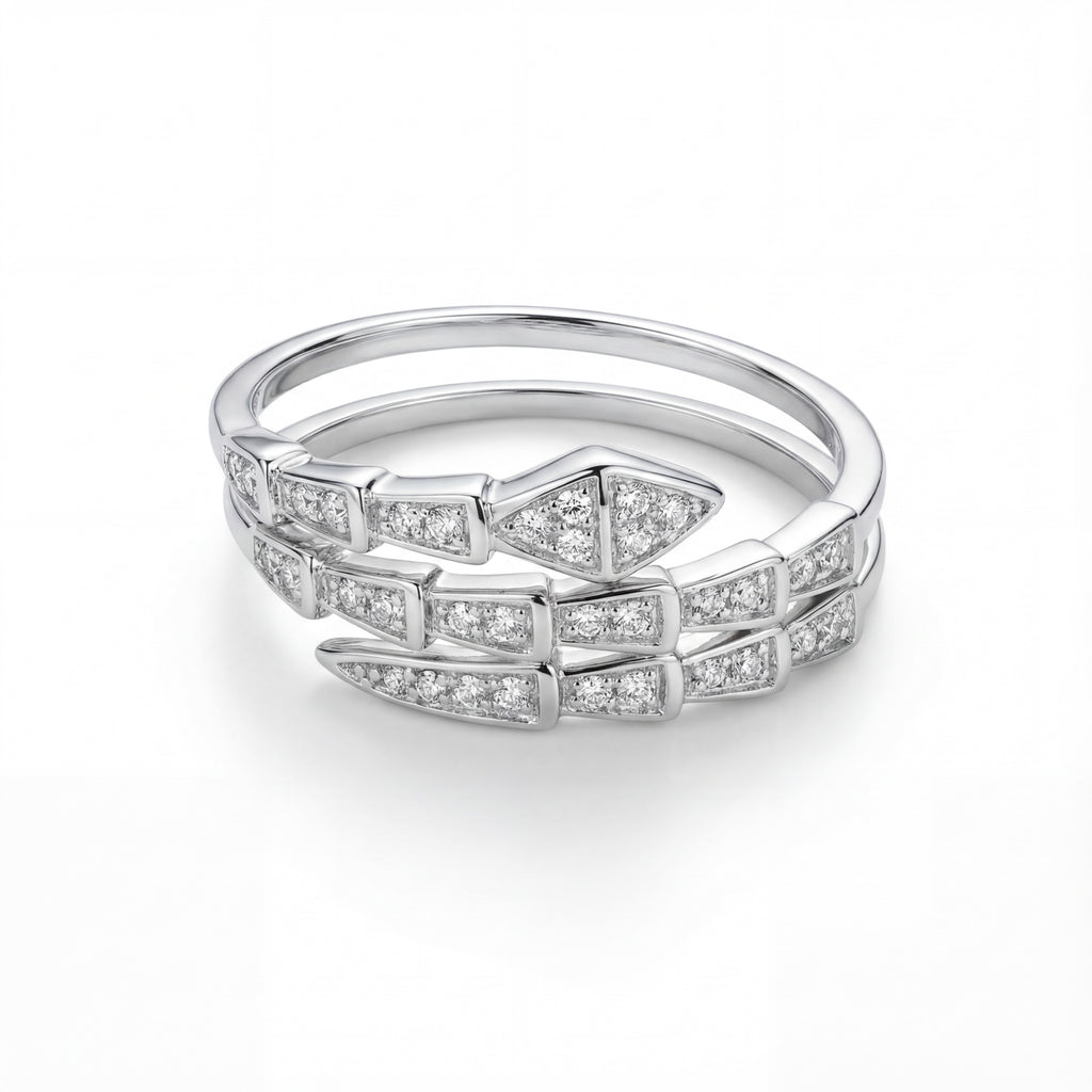 Korean Geometric Triple-Layer Sparkle Band : YUFSRG003-SL
