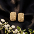 Korean Gilded Rectangular Studs : YUFSER261