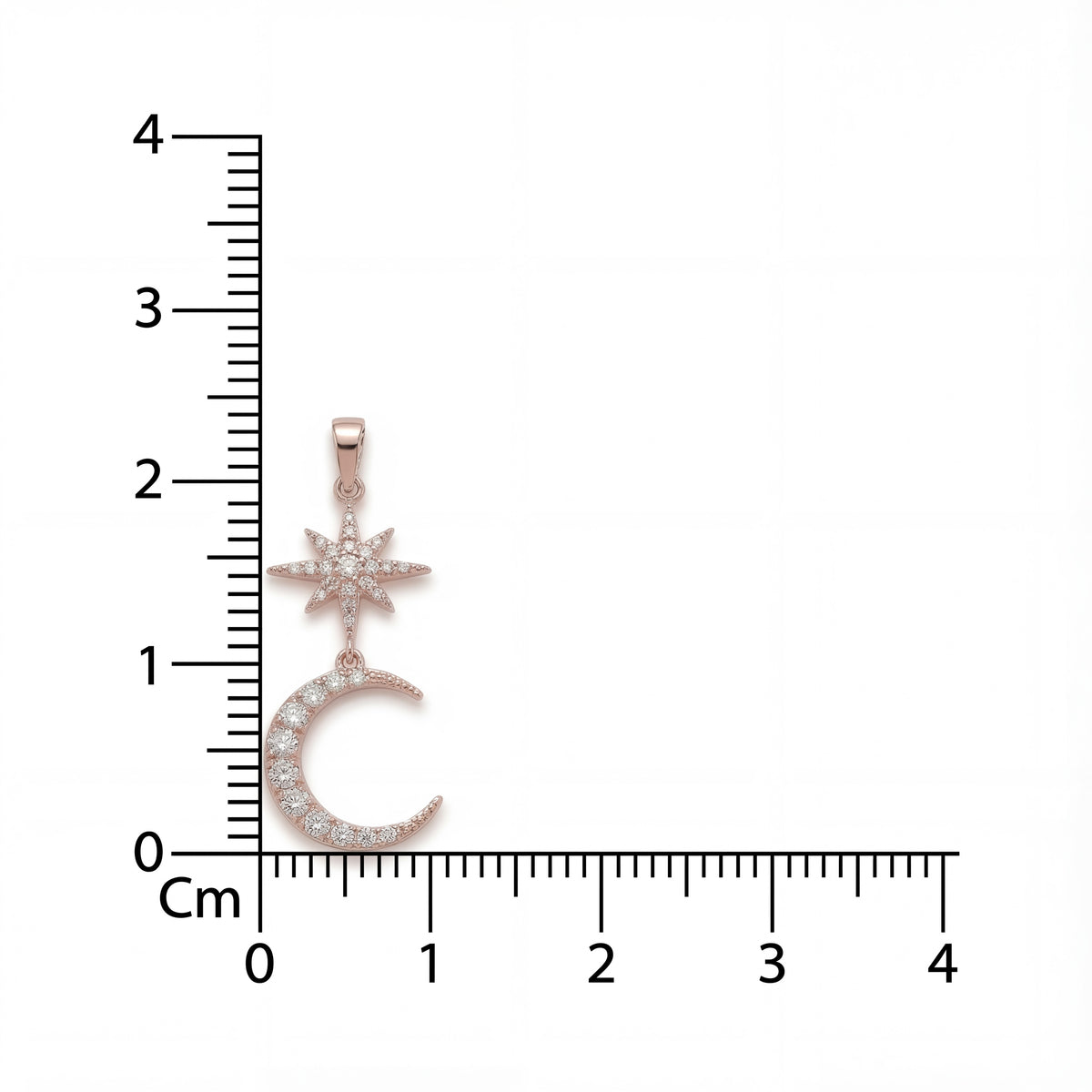 The Cosmic Rose Layered Star & Moon Necklace