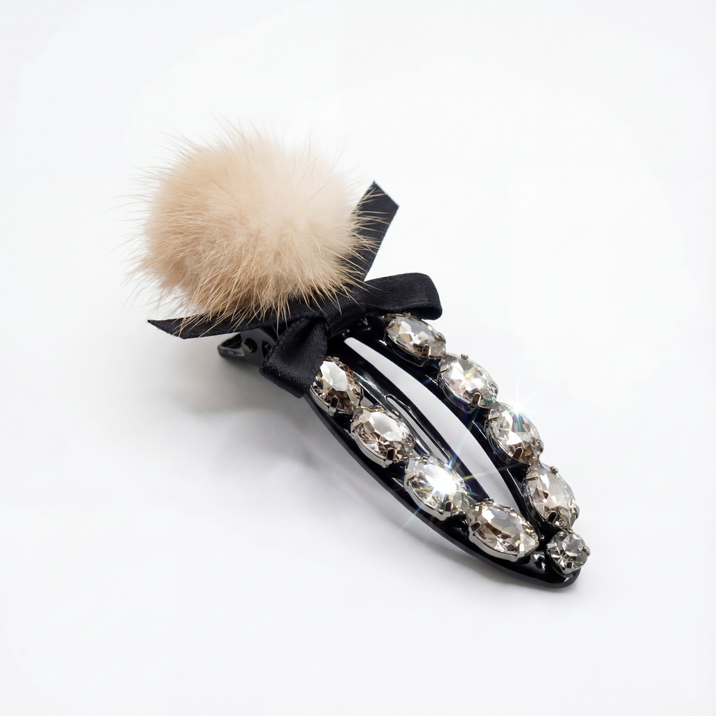 Sparkle Pom Pom Hair Clip : YUFSHR201