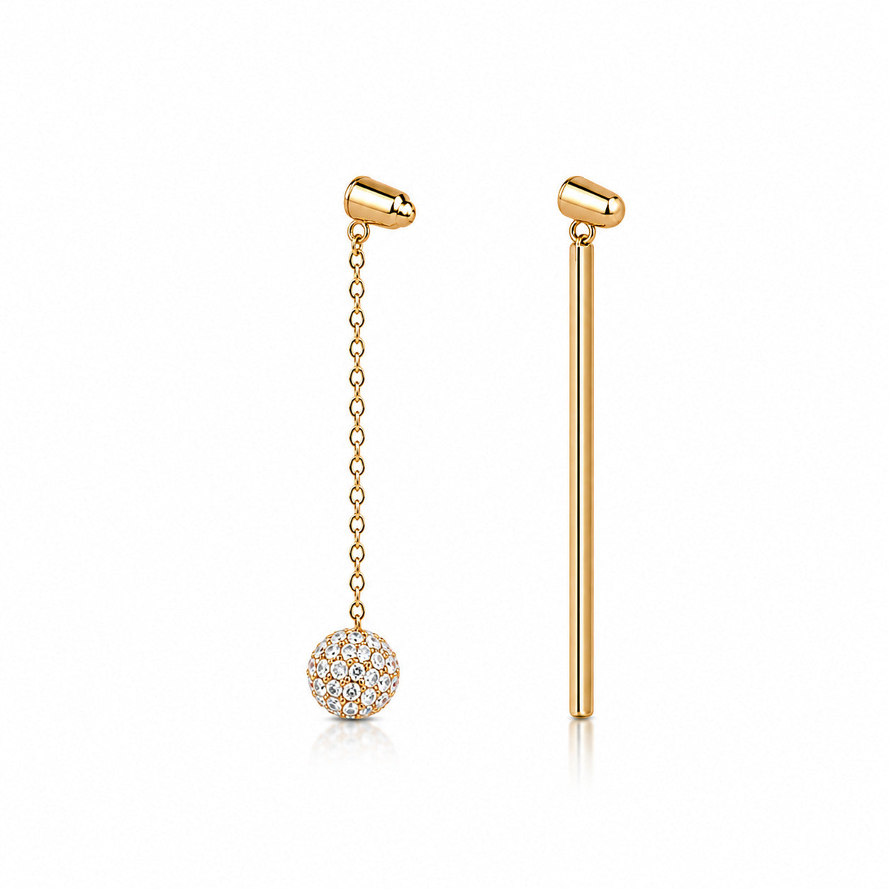 Korean Crystal Tassel & Bar Mismatched Set