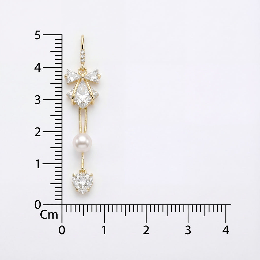 Korean Celestial Stream  Pearl Drop Earrings