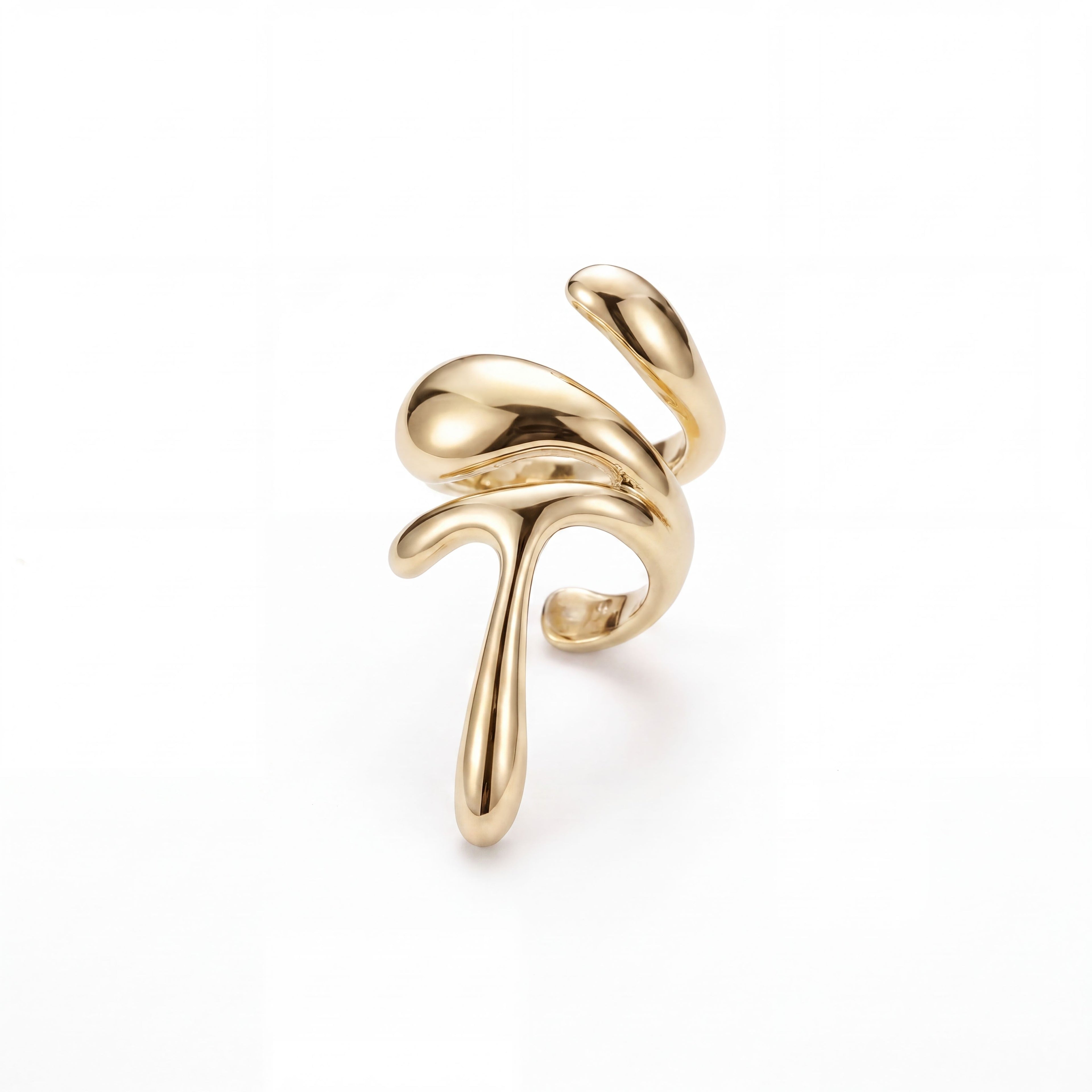 Korean Fluid Wave Left Ear Cuff