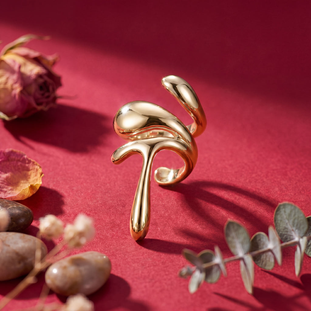 Korean Fluid Wave Left Ear Cuff