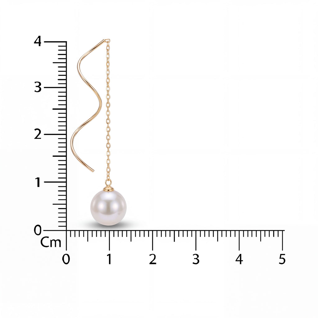 Korean Minimalist Pearl Threader Earrings