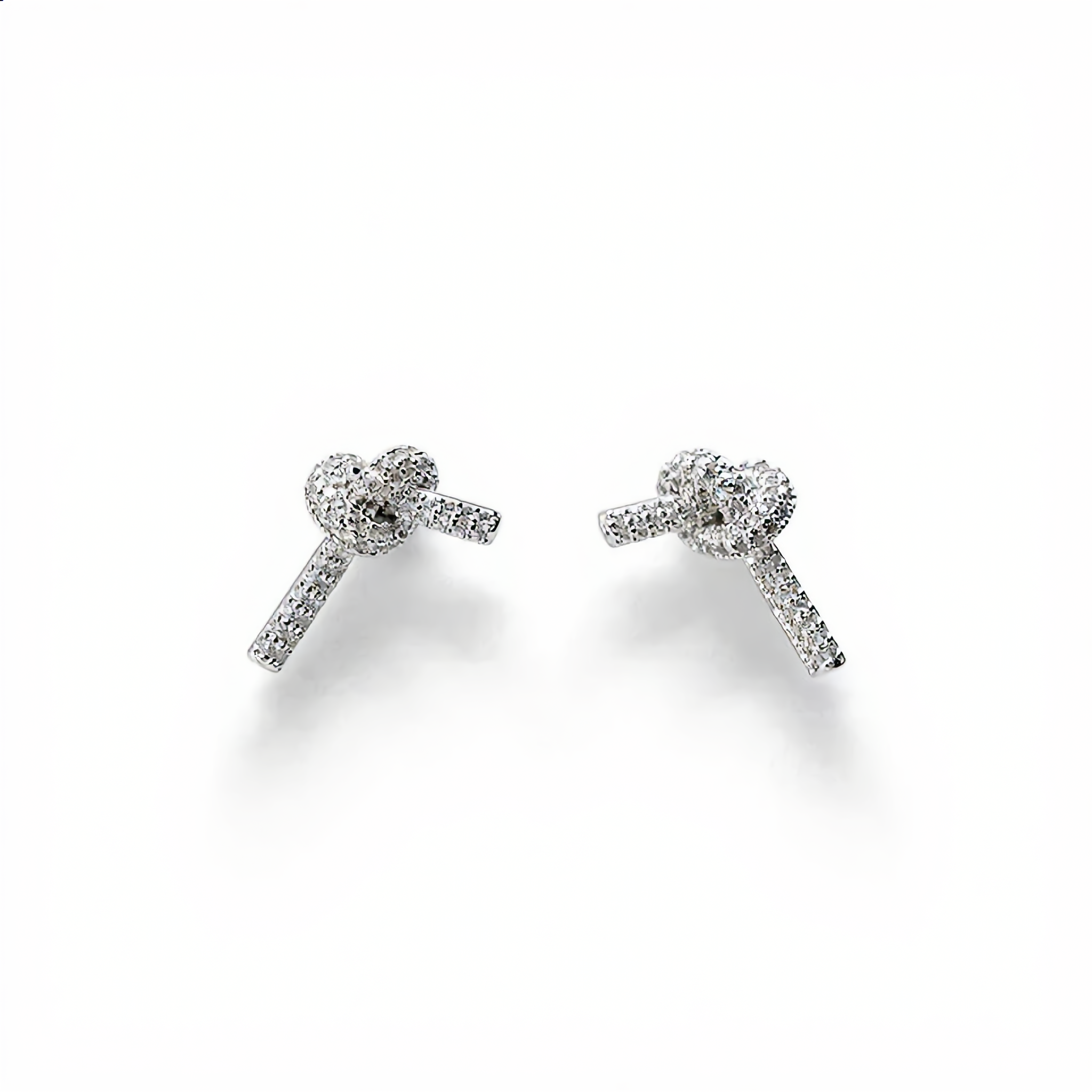 Pave Knot  Stud Earrings : YUFSER238