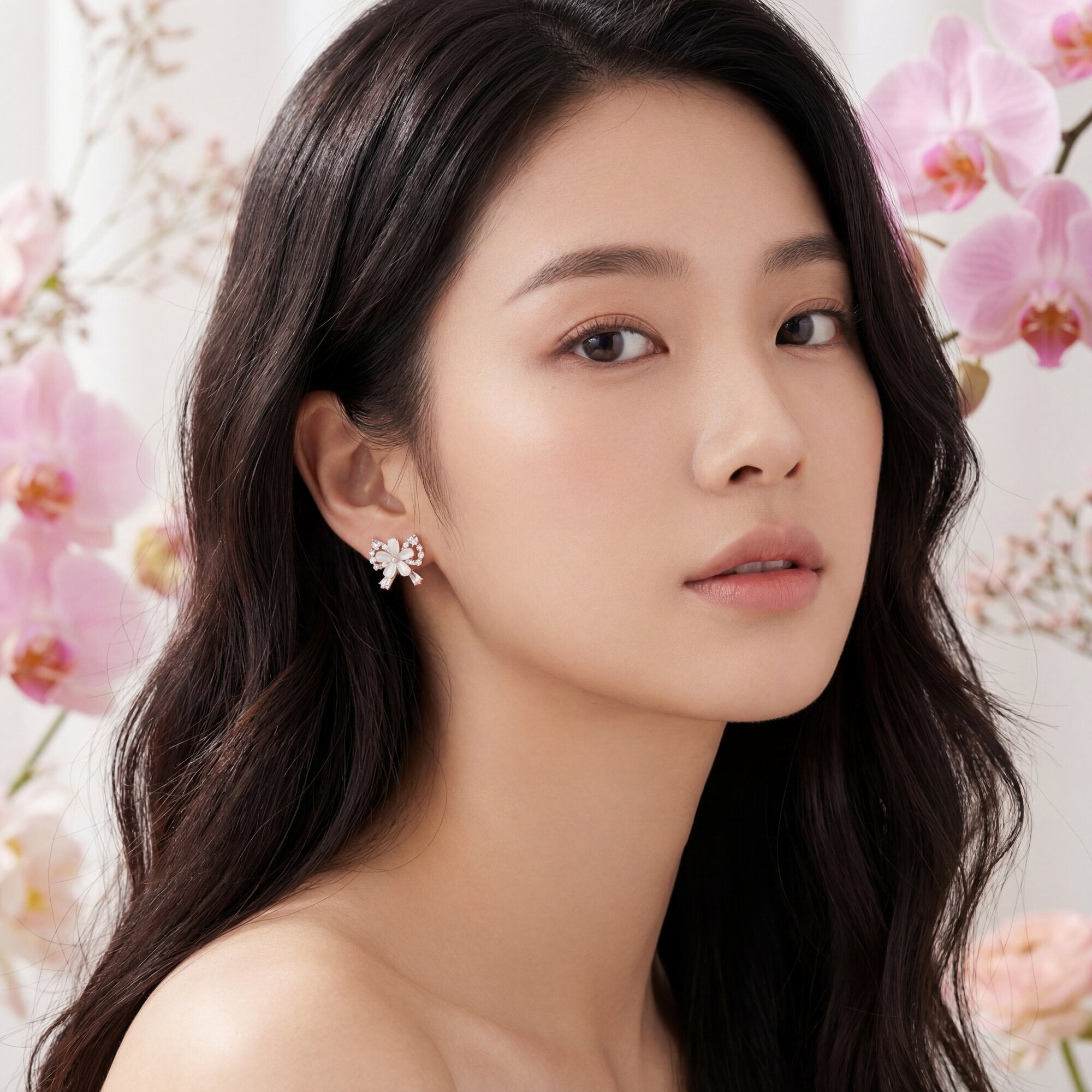 Dainty Petal Bow Studs