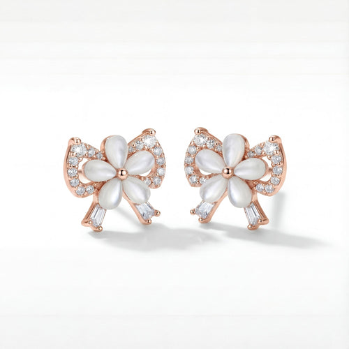 Dainty Petal Bow Studs
