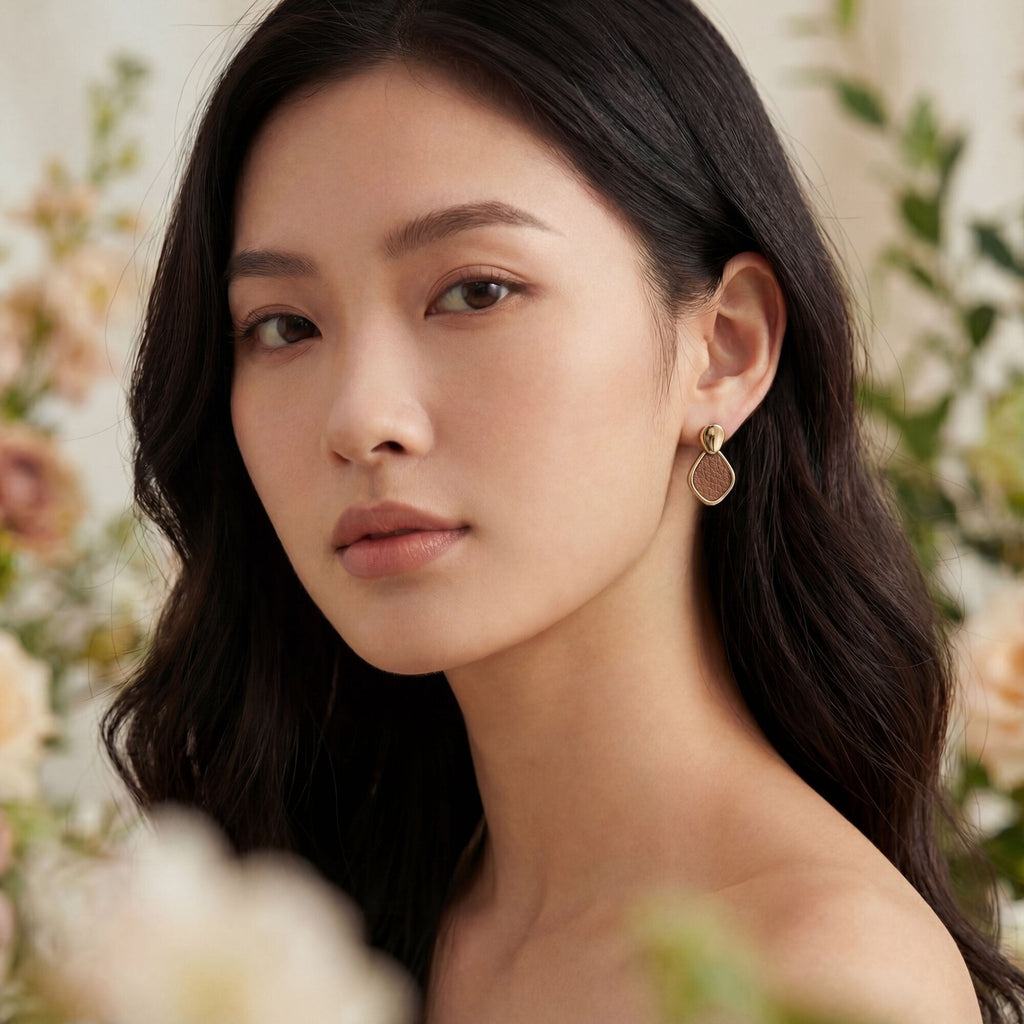 Textured Luxe L eather Earrings