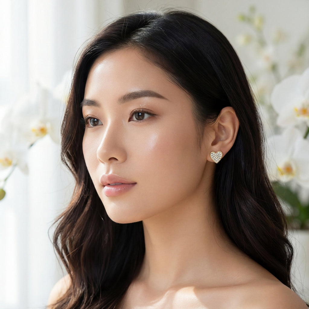 The "Golden Love" Pave Studs