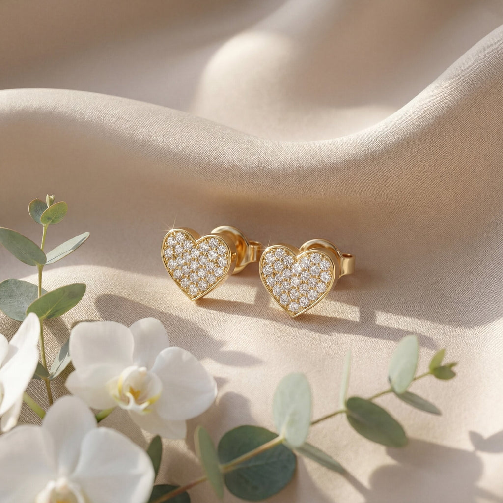 The "Golden Love" Pave Studs