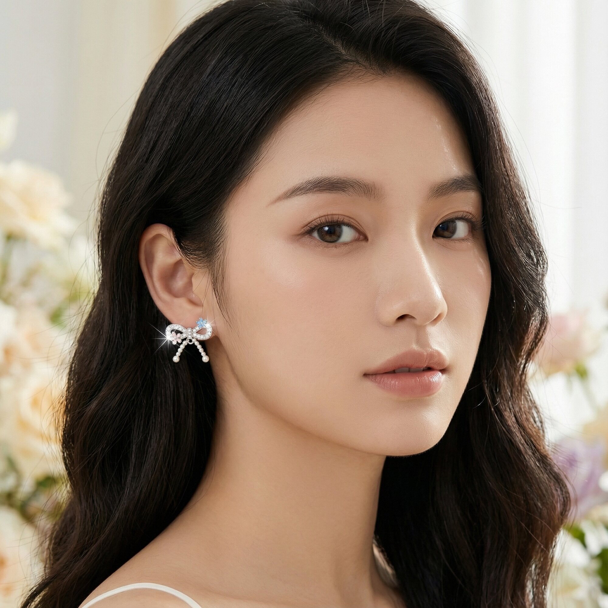 Fairy Dust,  Pavé Bow Ear Clips