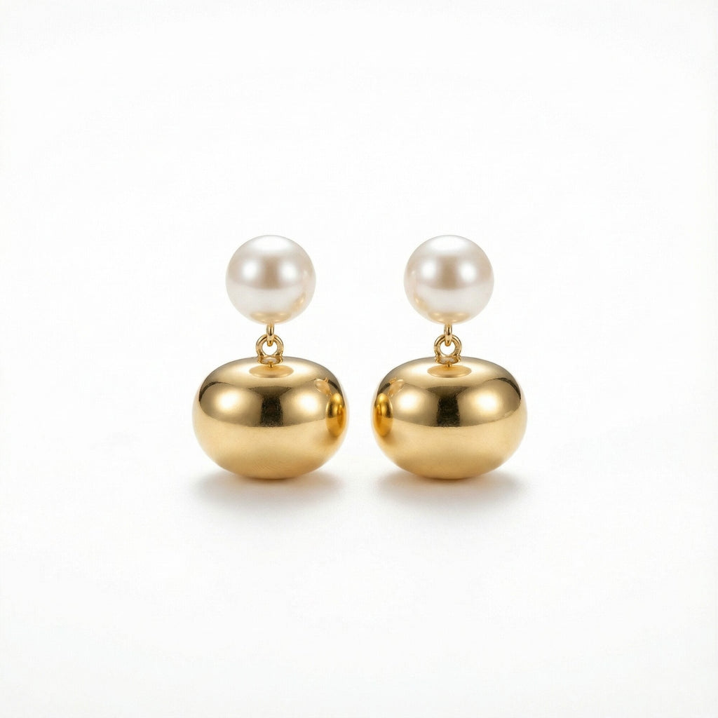 Pearl studs with Dome drop