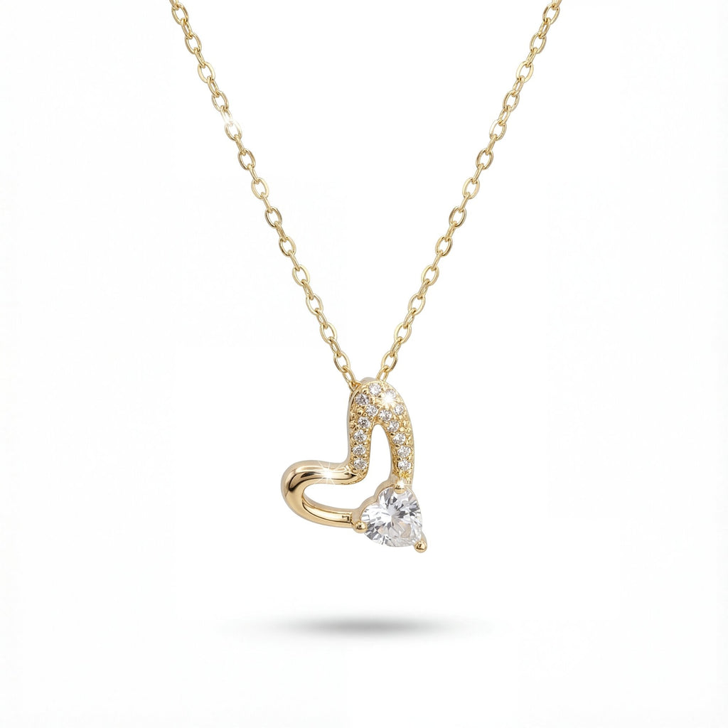 The Fluid Heart Pendant, Modern Love Solitaire