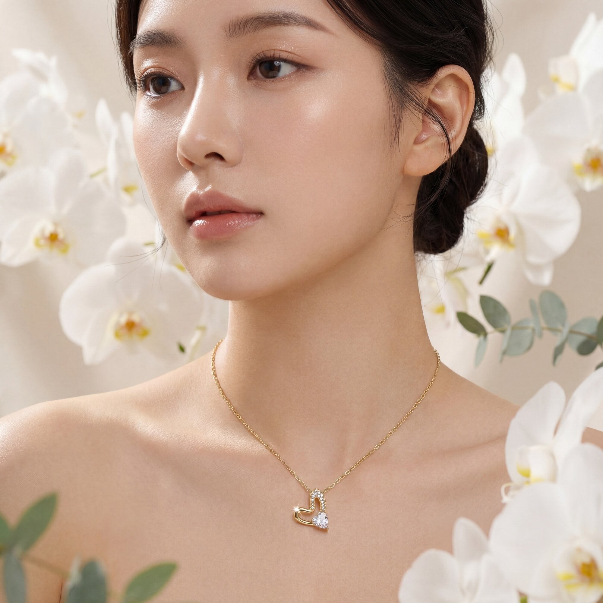 The Fluid Heart Pendant, Modern Love Solitaire