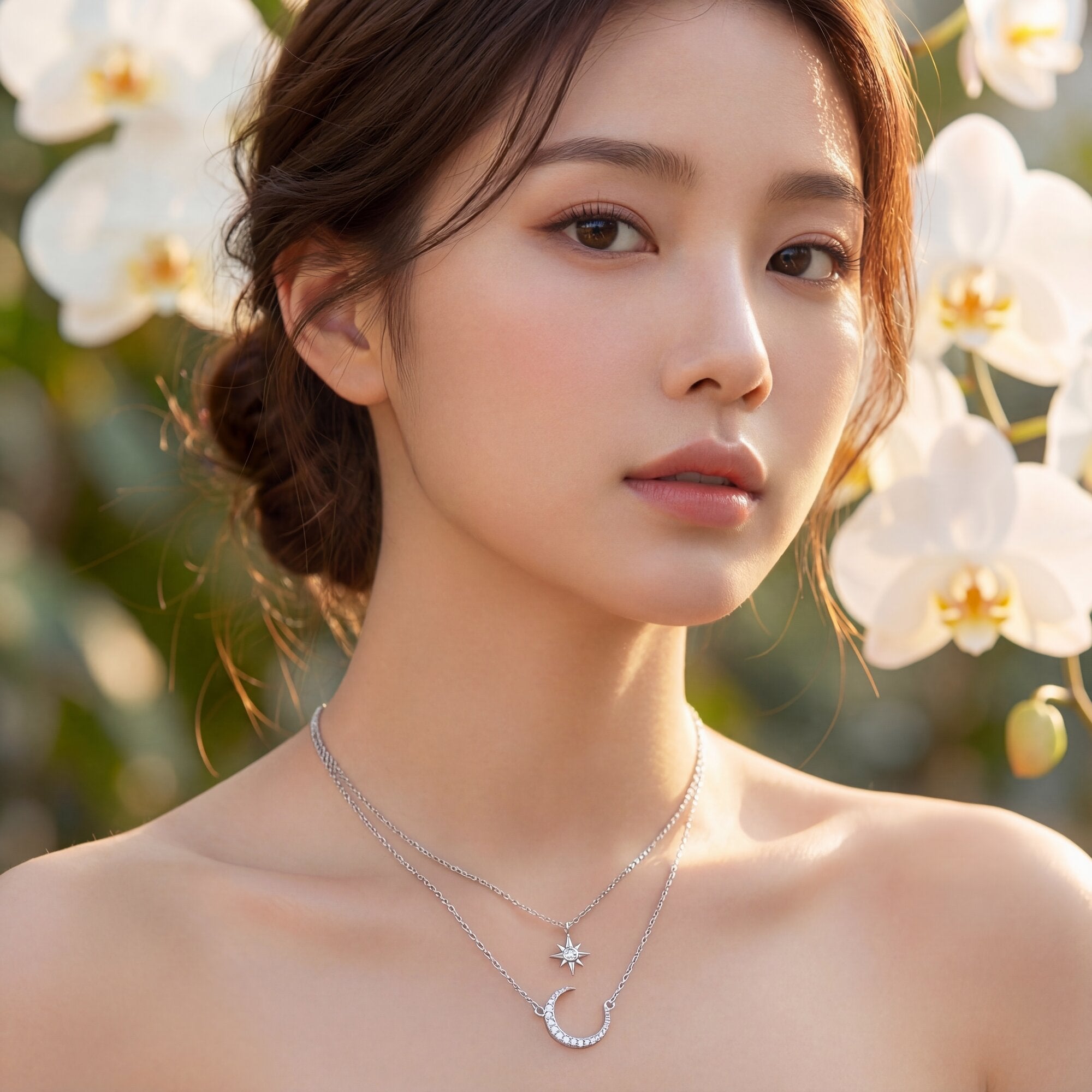 The "Celestial" Layered Moon & Star Necklace