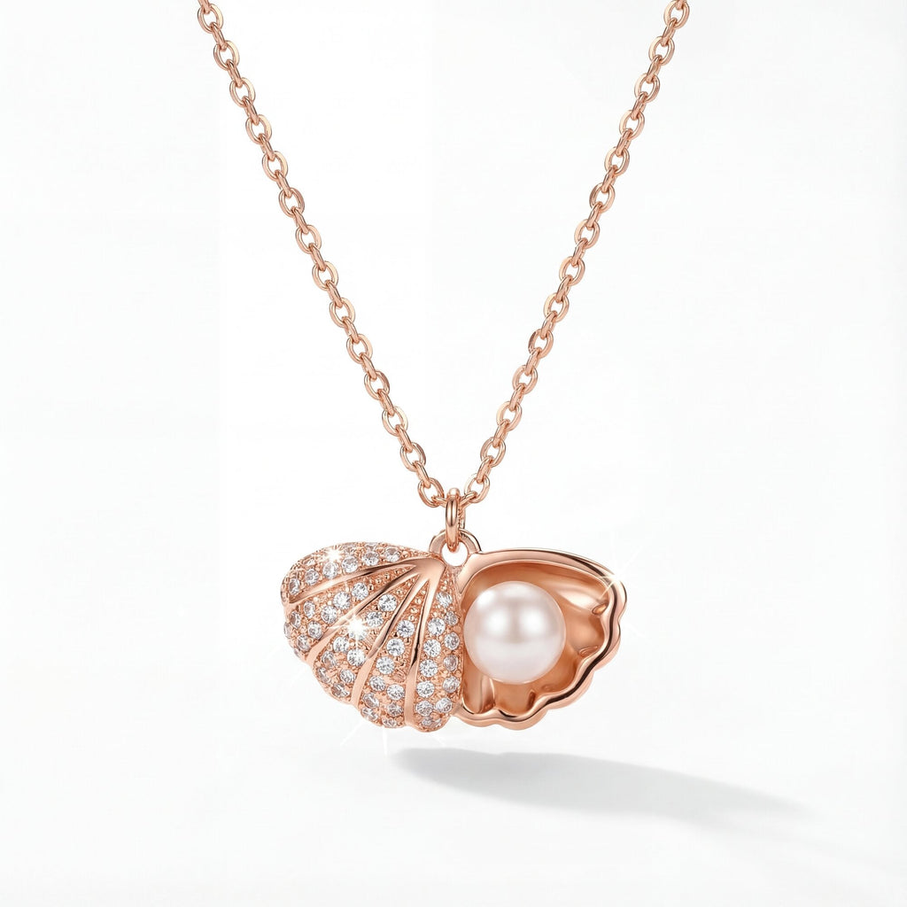 The "Mermaid's Treasure" Double Shell & Pearl Necklace
