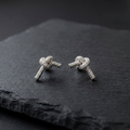 Pave Knot Stud Earrings
