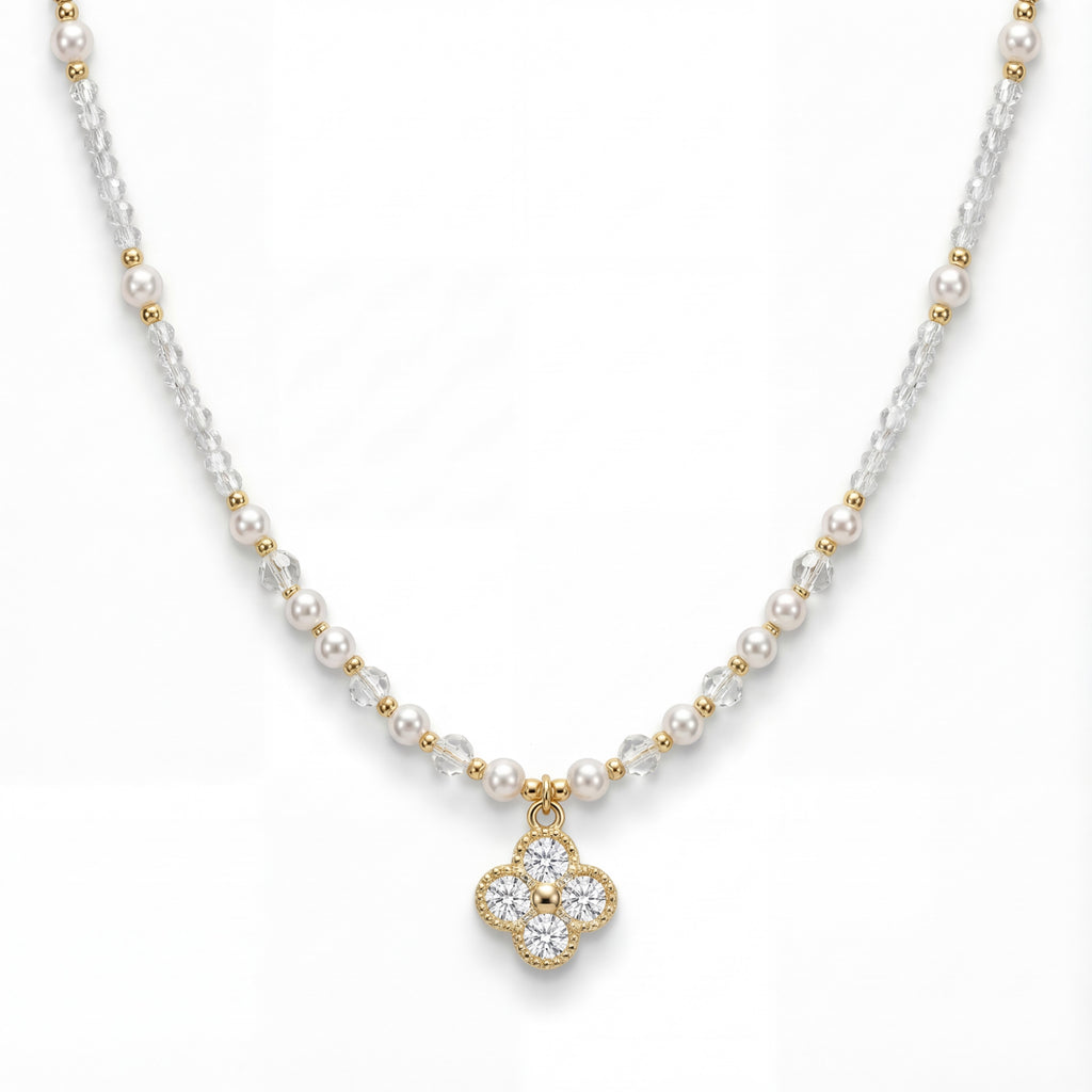 Korean The Clover Blossom Pearl : YUFSNL243