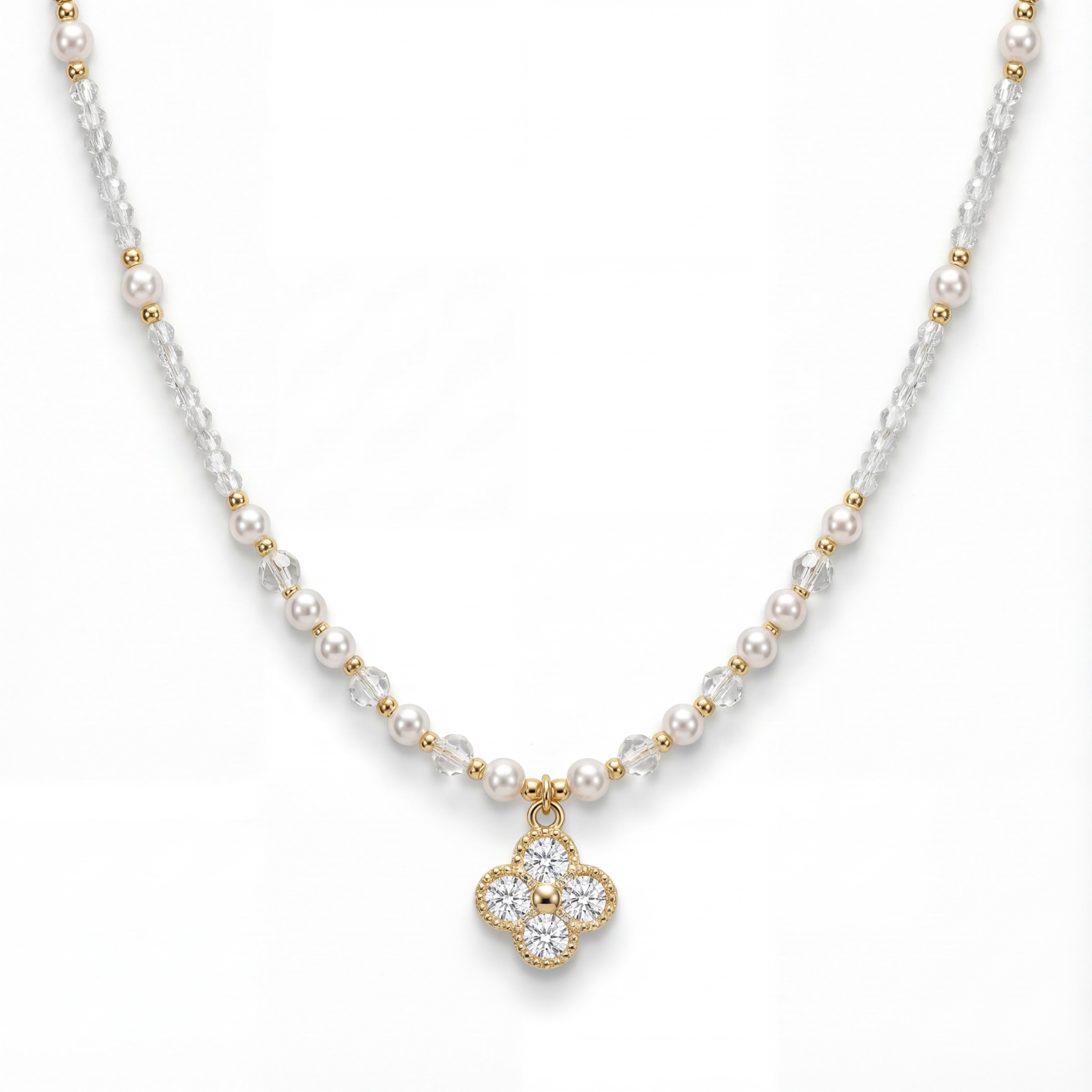 Korean The Clover Blossom Pearl : YUFSNL243