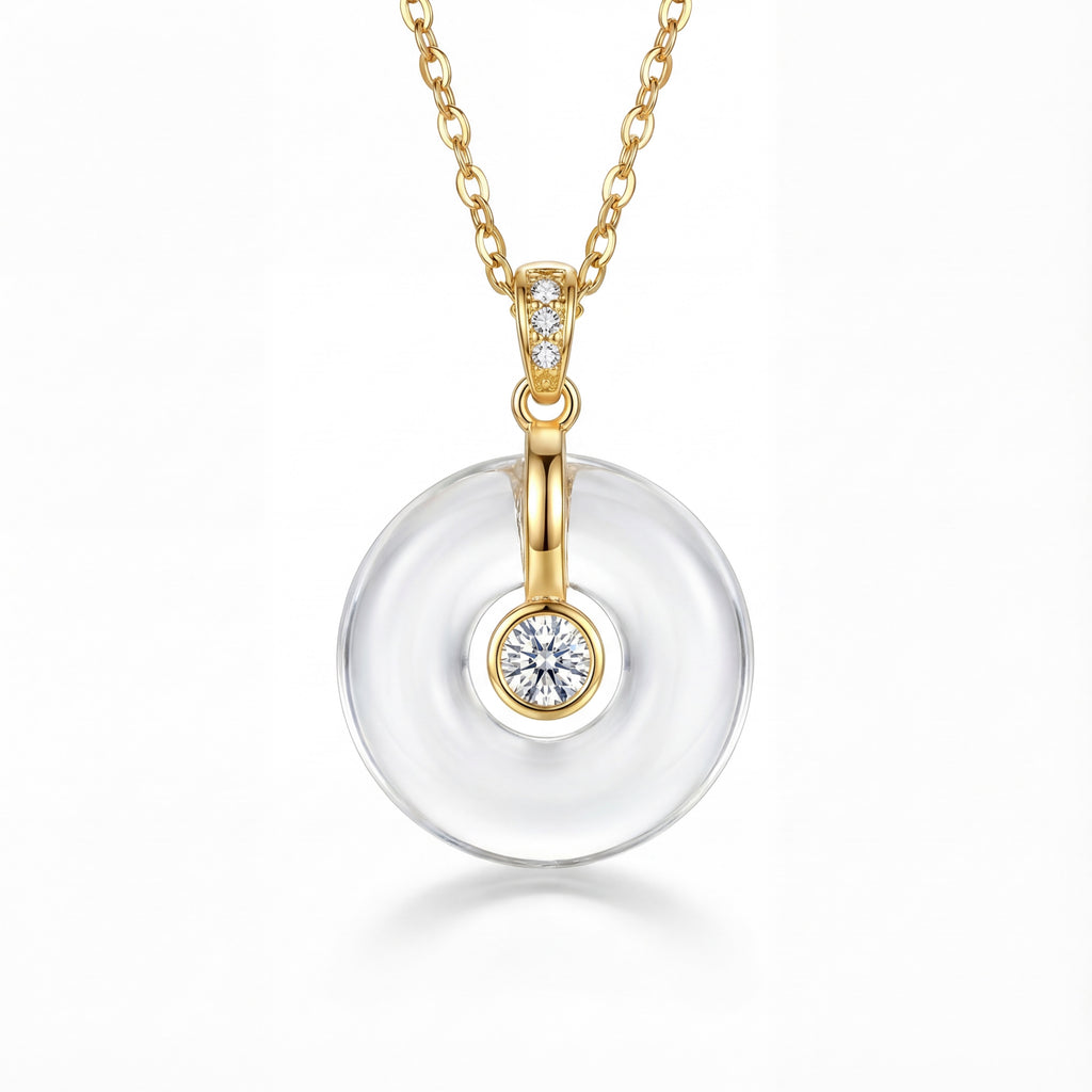 Korean Donut Pendant Necklace : YUFSNL222