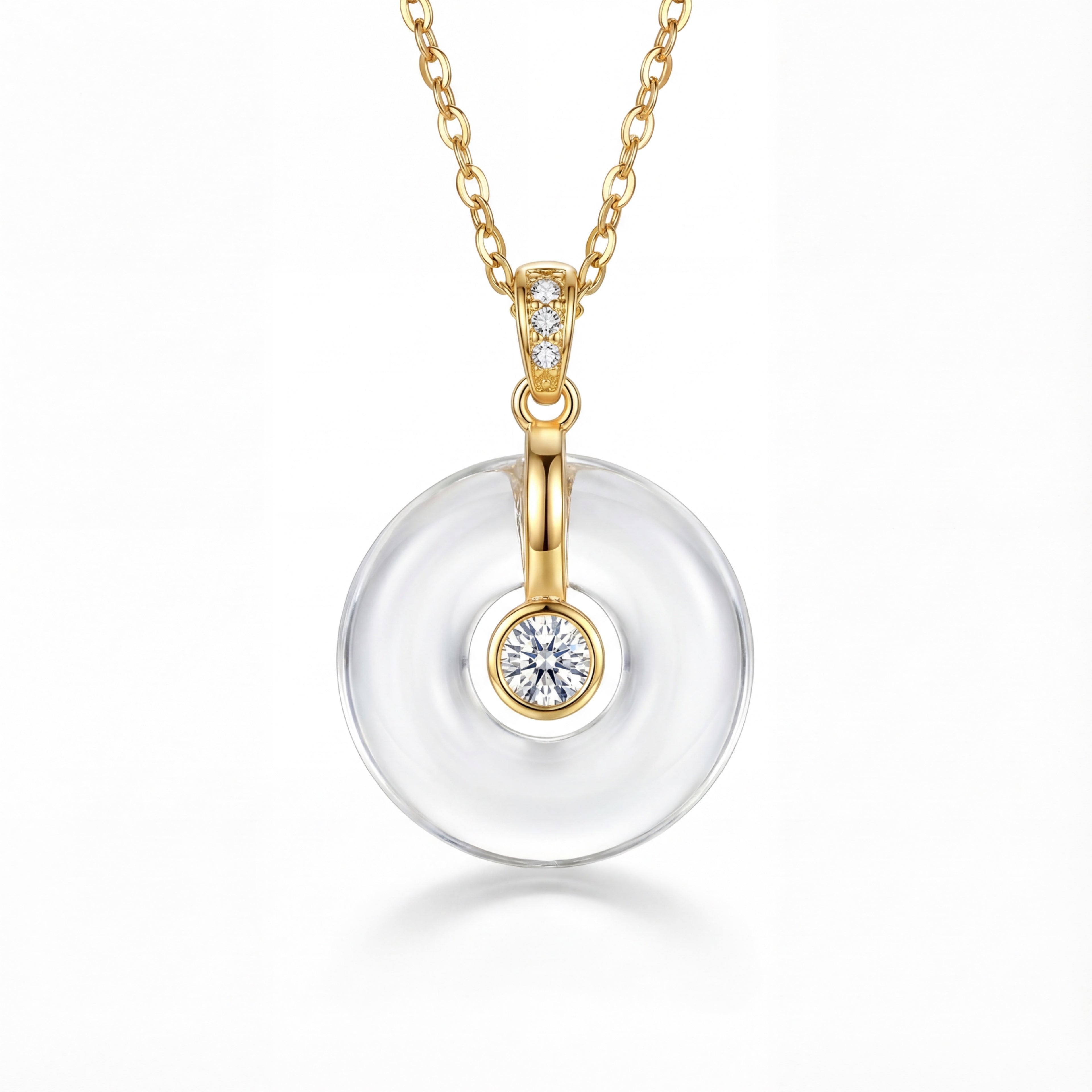 Korean Donut Pendant Necklace : YUFSNL222