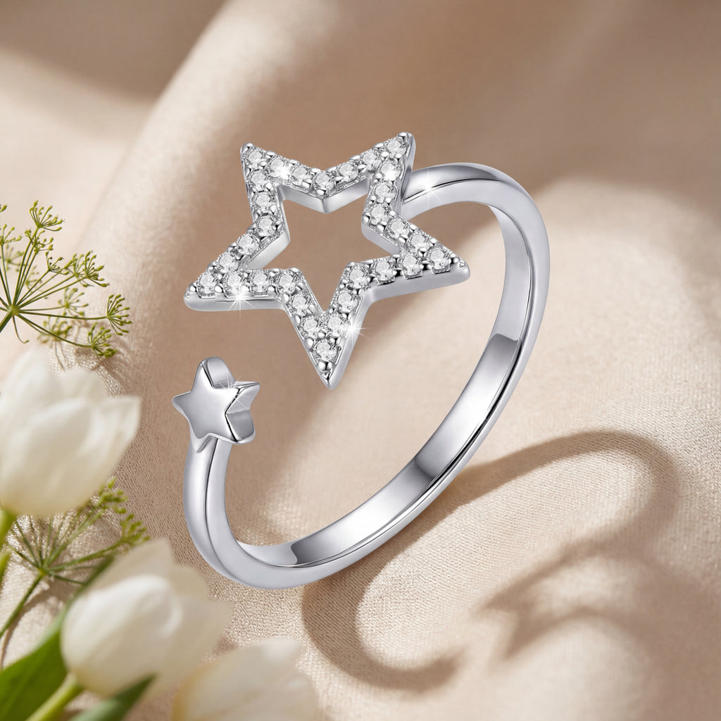 Korean Celestial Open Wrap Star Ring : YUFSRG226