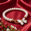 Korean Crystal Monarch & Luminous Pearl Bracelet : YUFSBR221