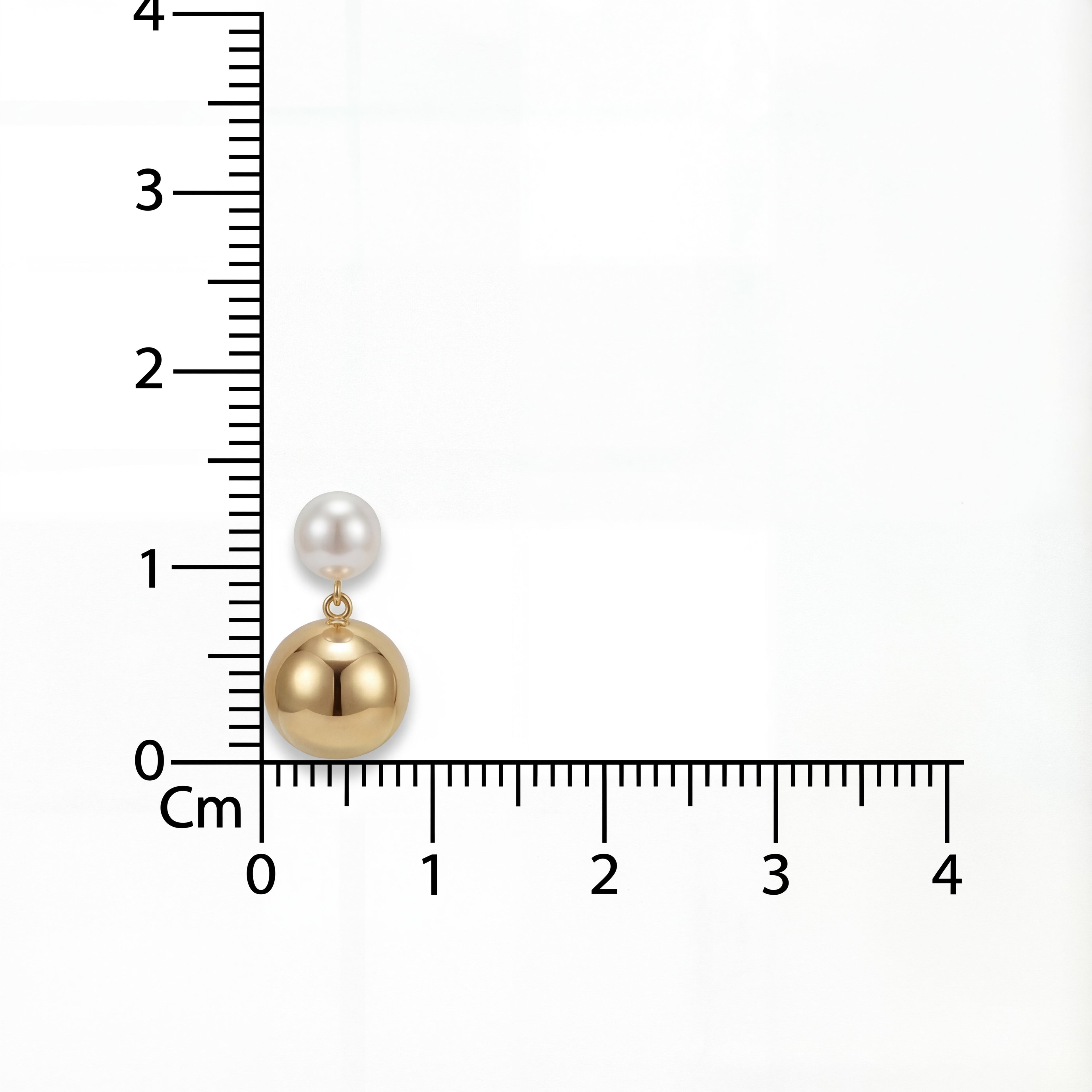 Korean Pearl Studs With Dome Drop